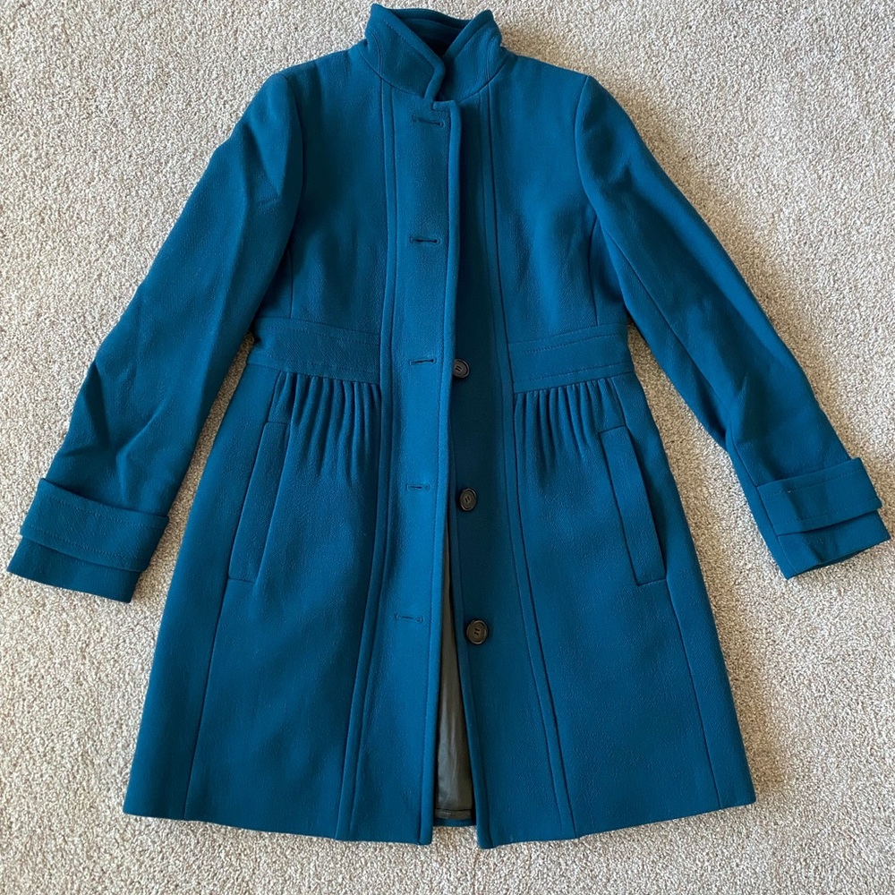 Teal J. Crew peacoat with Thinsalate